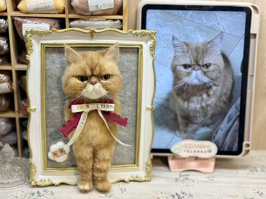 Framed Half-Body Cat Portrait