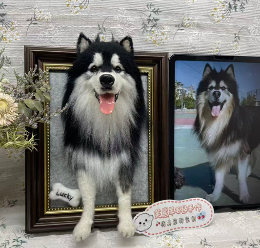 Framed Half-Body Dog Portrait
